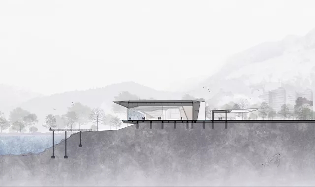 剖面图，南宫NG28构筑设计